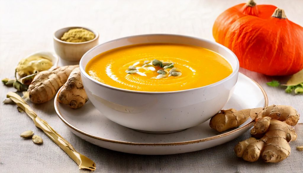 Crema de calabaza con jengibre