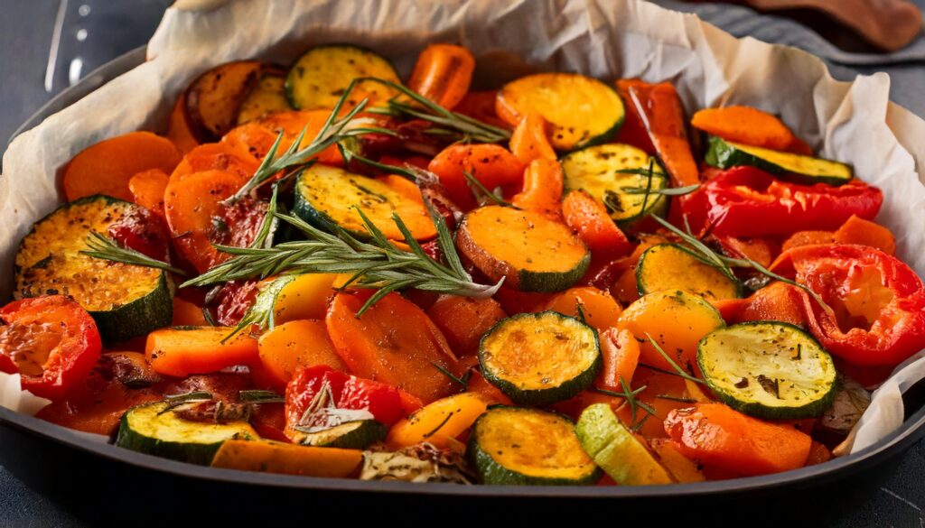 Verduras asadas con romero